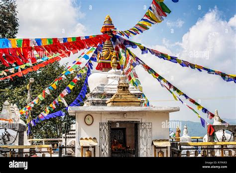 View at the Stupa at Namo Buddha, Kathmandu, Nepal Stock Photo - Alamy