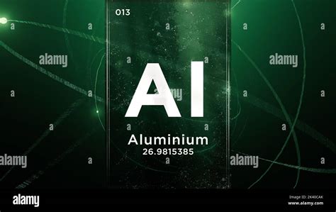 Aluminium Al Symbol Chemical Element Of The Periodic Table 3d Animation On Atom Design