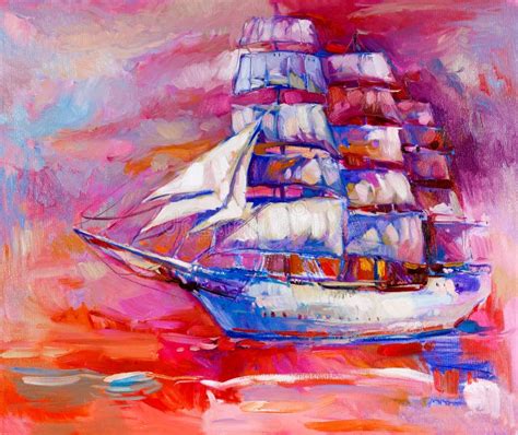 Sail ship stock illustration. Illustration of impressionism - 35807455