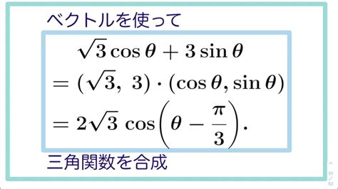 ベクトルを使って三角関数を合成 Youtube