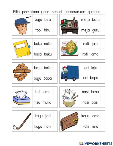 Perkataan Kvkv Online Exercise For Pemulihan Live Worksheets