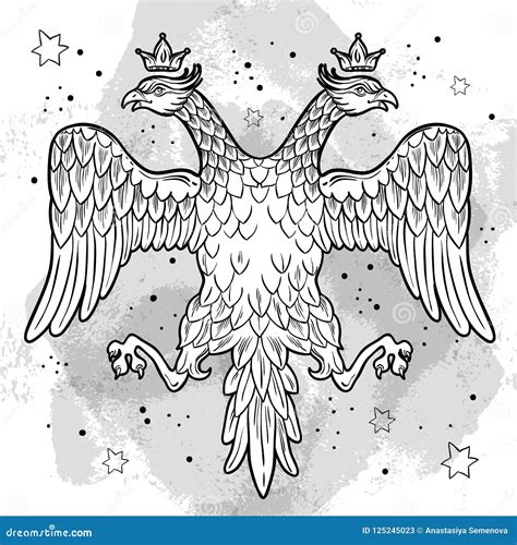 Coats Of Arms Of The Russian Empire Crowned Double Headed Eagles Hand