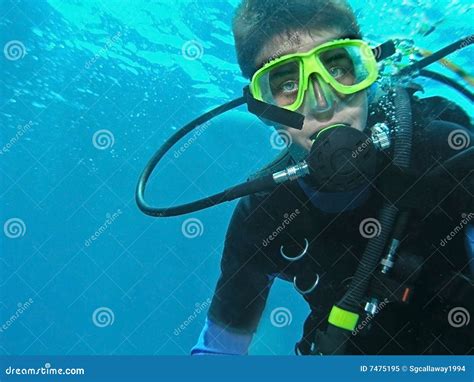 Scuba Diver Underwater Stock Image Image Of Tropical 7475195