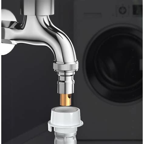 Faucet Connector For Washing Machine With Stop Valve Prevents Water Leakage Shopee Singapore