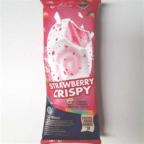 Jual Es Krim Aice Strawberry Crispy Khusus Instan 1 Buah Shopee