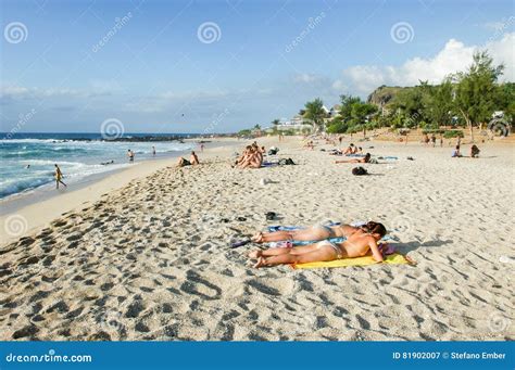 The Beach Of Boucan Canot On La Reunion Island, France Editorial Photo ...