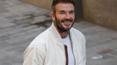 David Beckham Flashes A Smile On The Set Of New Stella Artois Advert As