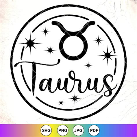 Zodiac Signs SVG Taurus SVG Zodiac Symbols Svg Zodiac Gift