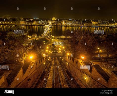 The view of Budapest in the night Stock Photo - Alamy