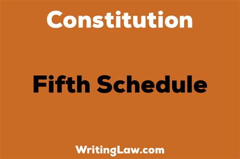 Fifth Schedule Of The Constitution Of India