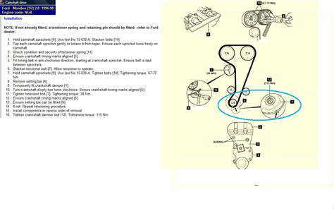 Ford Focus Valve Timing Marks