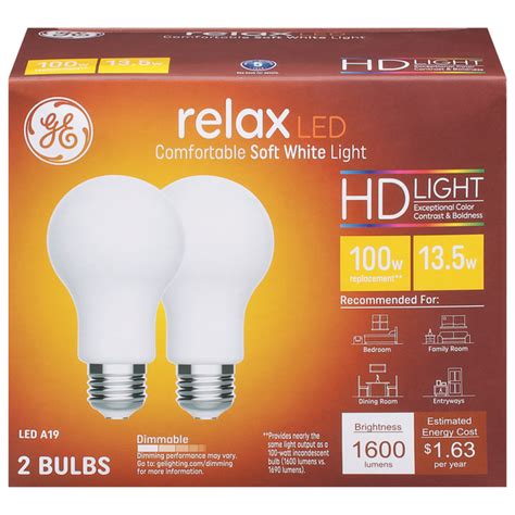 Save On GE Relax LED HD Light Bulb Soft White Dimmable 100w Replacement