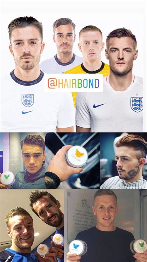 Footballers Harry Winks Jamie Vardy Jordan Pickford And Jack Grealish