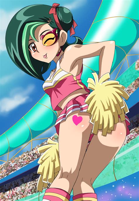 Rule 34 Ass Blush Brown Eyess Cheerleader Duel Gazer Green Hair Highres Kotori Mizuki Mizuki