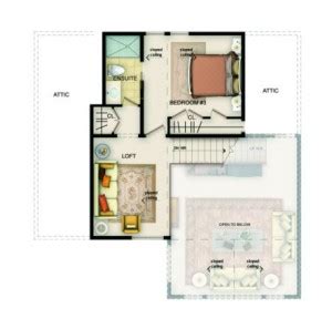 Bennington Floor Plan Upper Level JayWest Country Homes