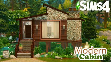 Modern Cabin Lilsimsie Shell Challenge Sims 4 Speed Build Youtube