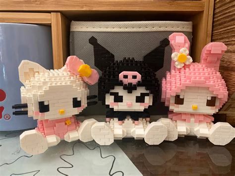 Hello Kitty Legos Sanrio Anime Hello Kitty Building Blocks Etsy