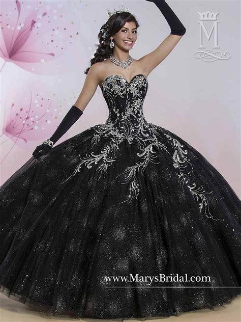 Marys Bridal Princess Collection Quinceanera Dress Style 4q410 Black