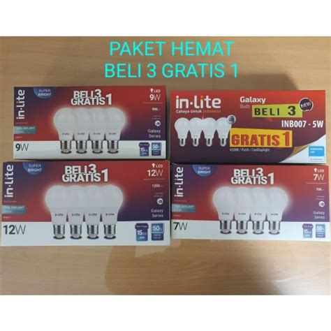 Jual PAKET Beli 3 Gratis 1 Inlite In Lite In Lite 3W 5w 7w 9w 11w