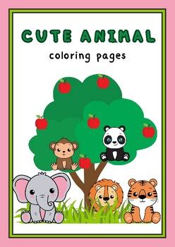 Cute Animal Coloring Pages Printable pdf Activity for Kids by Noo K