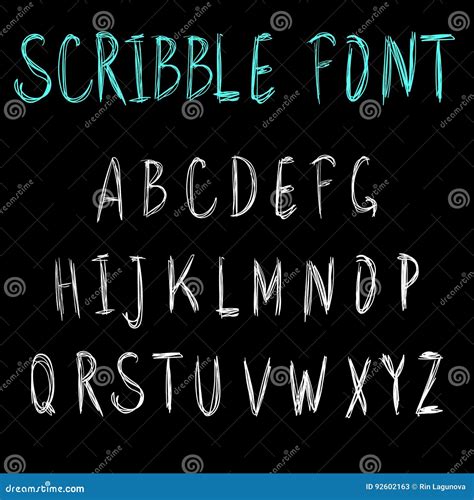 Scribble Font. Vector Alphabet | CartoonDealer.com #124455356