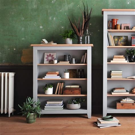 Chester Dove Grey Medium Bookcase The Cotswold Company