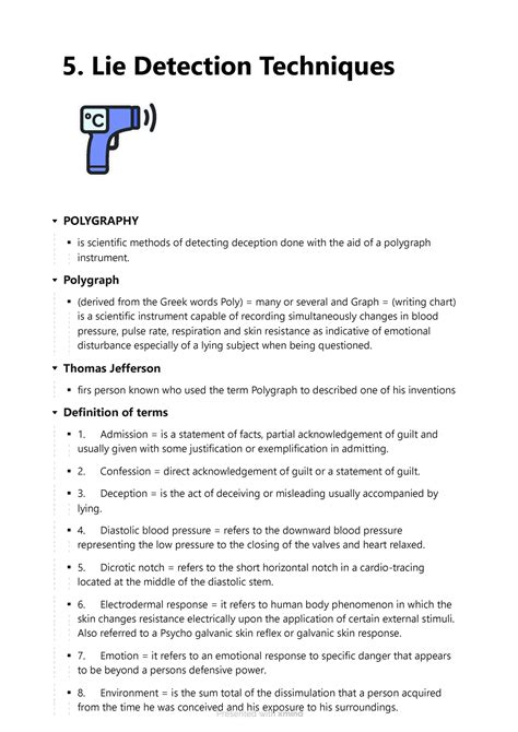 15 Lie Detection Techniques 5 Lie Detection Techniques Polygraphy Is Scientific Methods Of