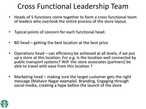 Starbucks | Cross Functional Teams | PPTX