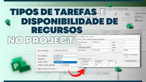 Tipos De Tarefas E Disponibilidade De Recursos No Ms Project Youtube