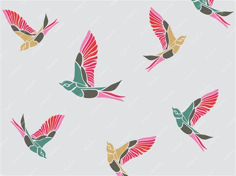 Premium Vector | Flying bird pattern