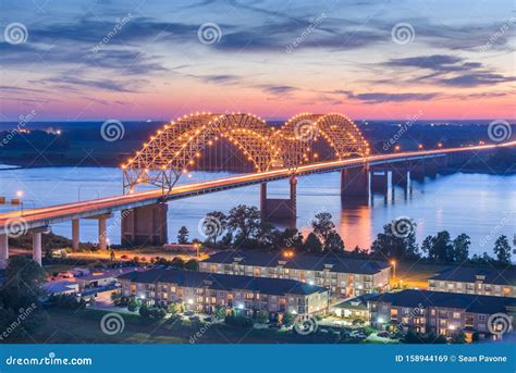 Memphis Tennessee Usa At Hernando De Soto Bridg Stock Image Image