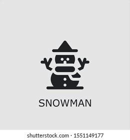 Professional Vector Snowman Icon Snowman Symbol Stock Vector Royalty