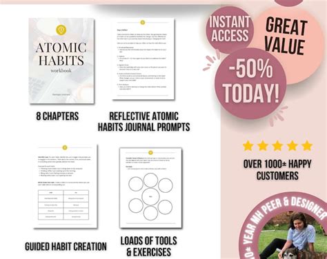 Printable Atomic Habits Worksheet Goals Planner Printable Digital Goal