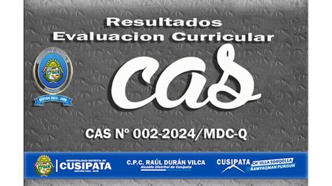 Resultados Evaluaci N Curricular Cas N Noticias