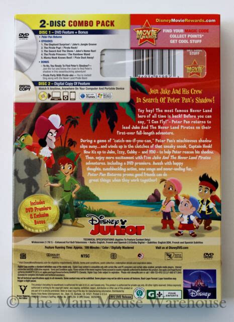 Jake And The Neverland Pirates Peter Pan Returns Full Adventure Dvd