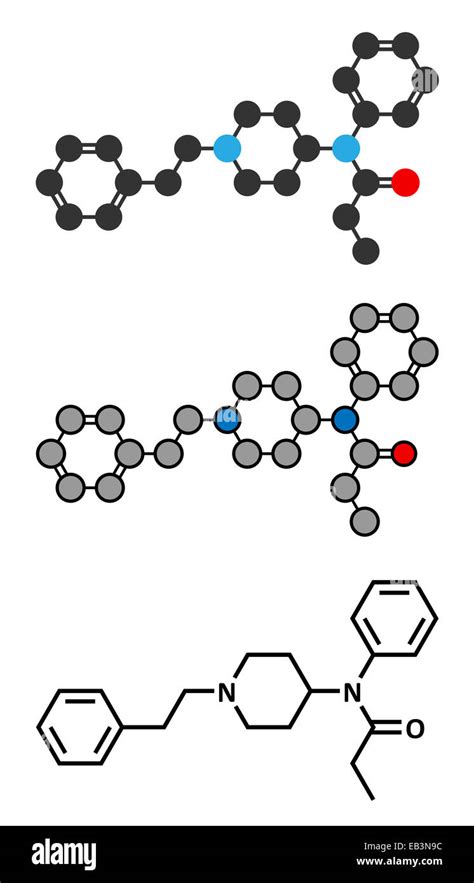 Fentanyl Fentanil opioid Analgetikum Molekül Konventionelle