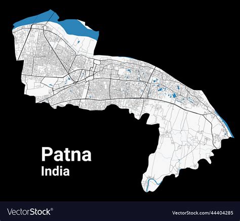 Patna map detailed map of city Royalty Free Vector Image