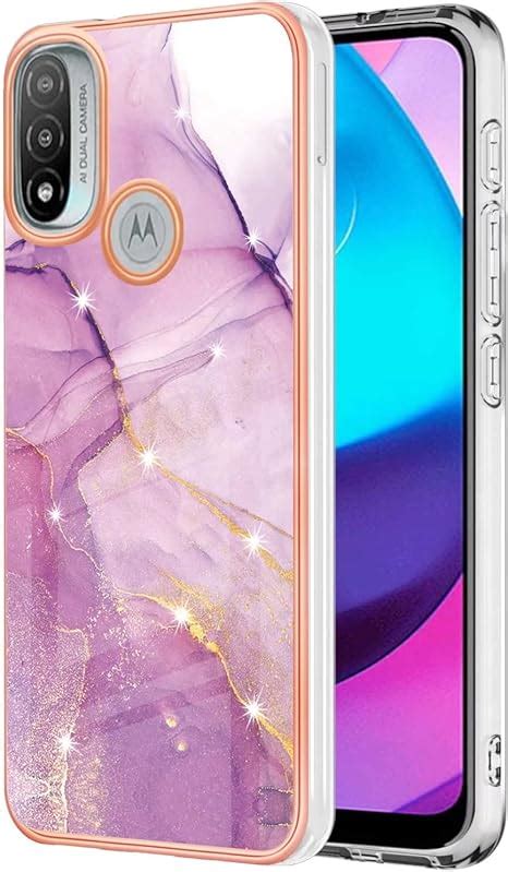 Motorola Moto E20 Case Moto E30 Case Moto E40 Glitter Phone Case Marble Design Case Thin Slim