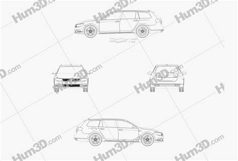 volkswagen passat  alltrack  blueprint dmodelsorg