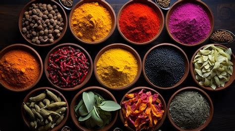 Premium Photo A Birdseye View Of A Pungent Spice Bazaar Displaying A