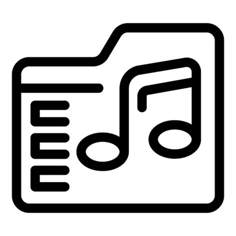 Premium Vector Music Folder Icon Representing Audio Files Organization