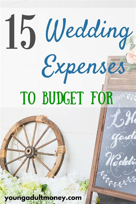 15 Wedding Expenses To Budget For Young Adult Money