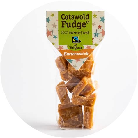 Cotswold Butterscotch Fudge 150g Bags From The Vegan Candy Man