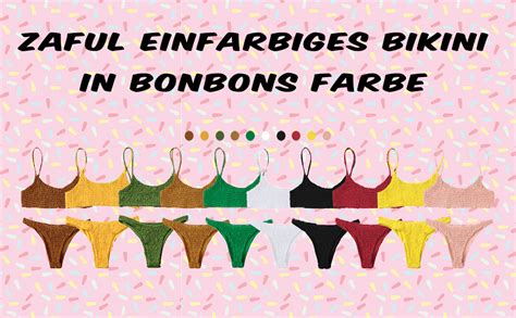 ZAFUL Damen Cami Smocked Bikini Sets mit Spaghetti Träger Bikinis