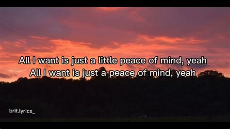 Squash Peace Of Mind Lyrics Youtube