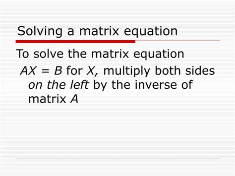 Ppt Identity And Inverse Matrices Powerpoint Presentation Free