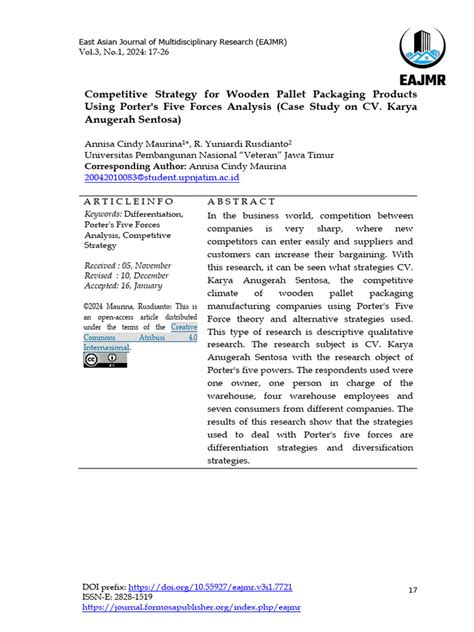 Competitive Strategy For Wooden Pallet Packaging P | PDF | Strategic ...