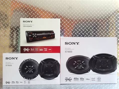 Auto Estereo Sony Cdx G3200uv Multicolor Bocinas 6 5 Y 6x9 Meses