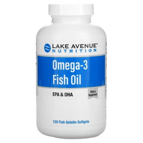 Lake Avenue Nutrition Omega Fish Oil Mg Fish Gelatin