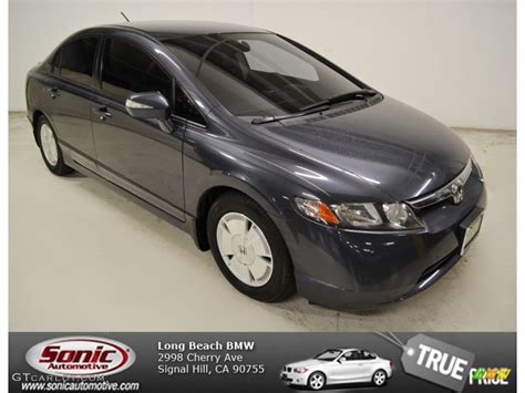 2007 Galaxy Gray Metallic Honda Civic Hybrid Sedan 75977602 Photo 14